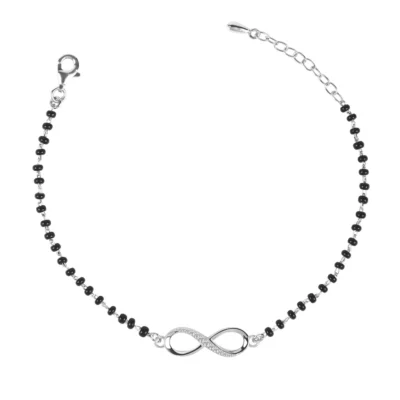 Silver Infinity Hand Mangalsutra Bracelet